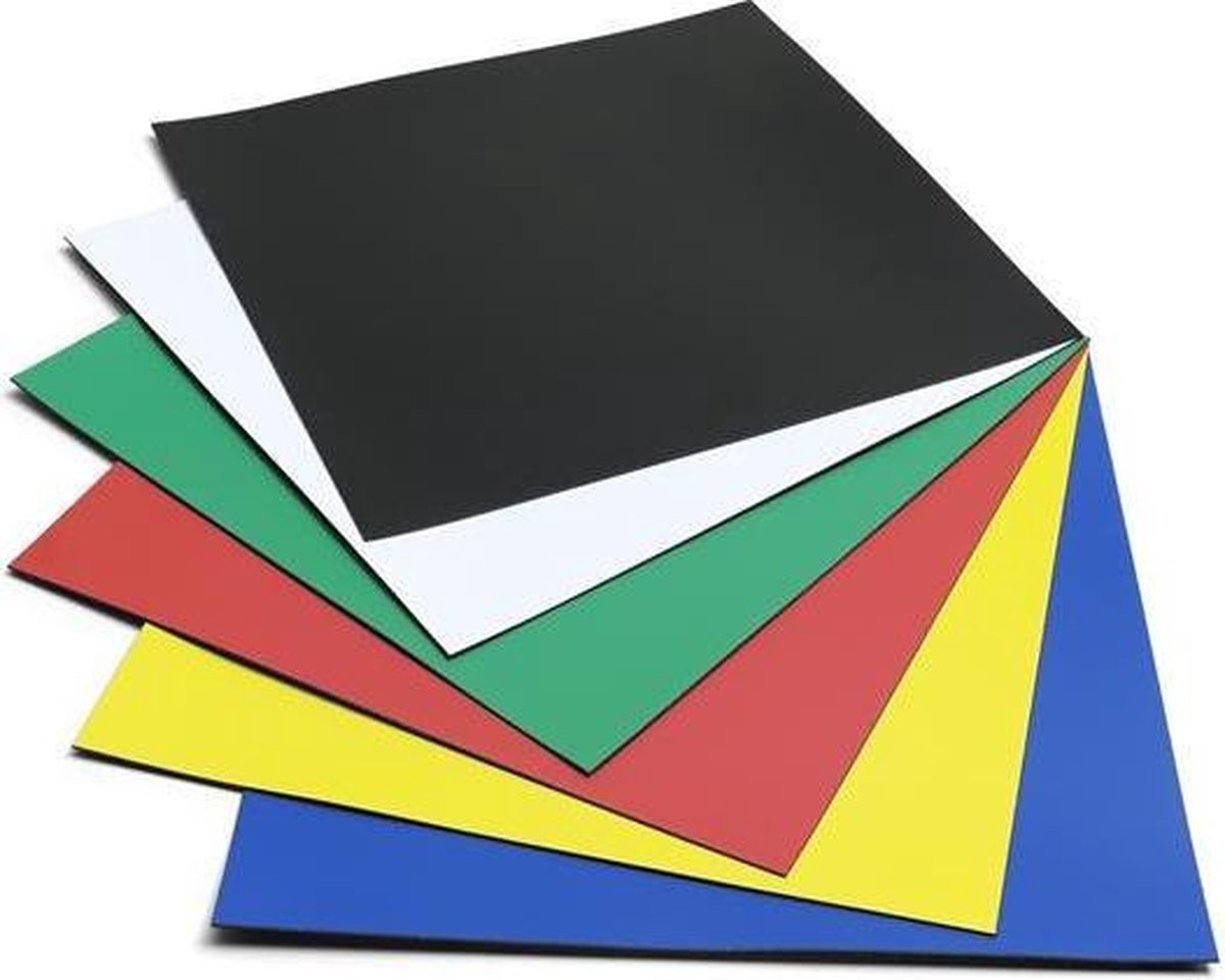 Nobo magnetische vierkanten vellen (6 stuks) - geassorteerde kleuren