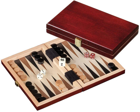 Philos Reise-Backgammon-Kassette Saloniki – 19 x 12,5 x 3 cm