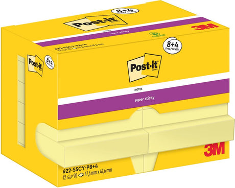 Post-it-Superhaftnotizen 622-sscy-p8+4 47,6 x 47,6 mm einfarbig gelb