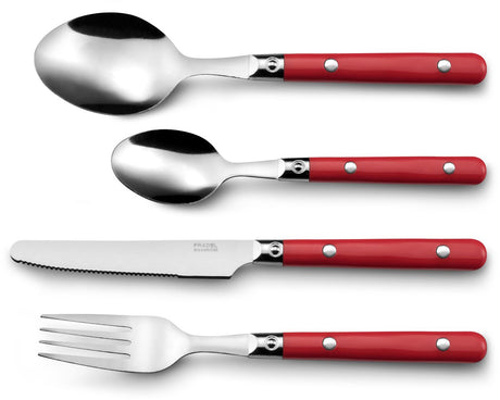 Amefa Retail Besteckset Amefa Saxo Red Bicolor 16-teilig (25 cm)