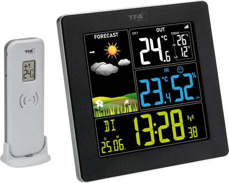 Tfa dostmann sun 2 35.1174.01 draadloos weerstation verwachting voor 12 tot 24 uur aantal sensoren max.: 3 stuk(s)