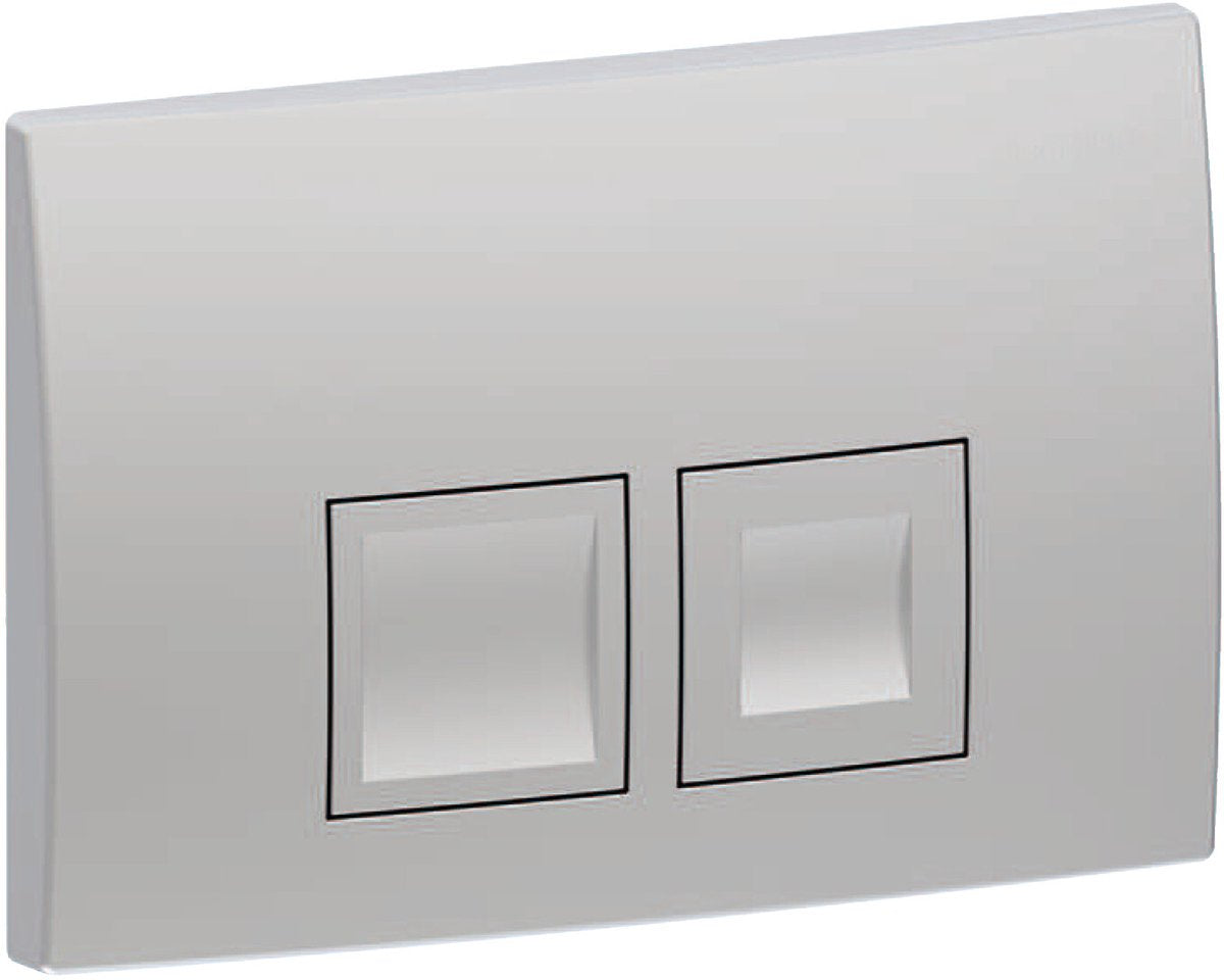 Geberit delta25 Bedienplatte - 2-Tasten-Spülung - Rechteckige Tasten - Zweimengenspülung - Chrom matt