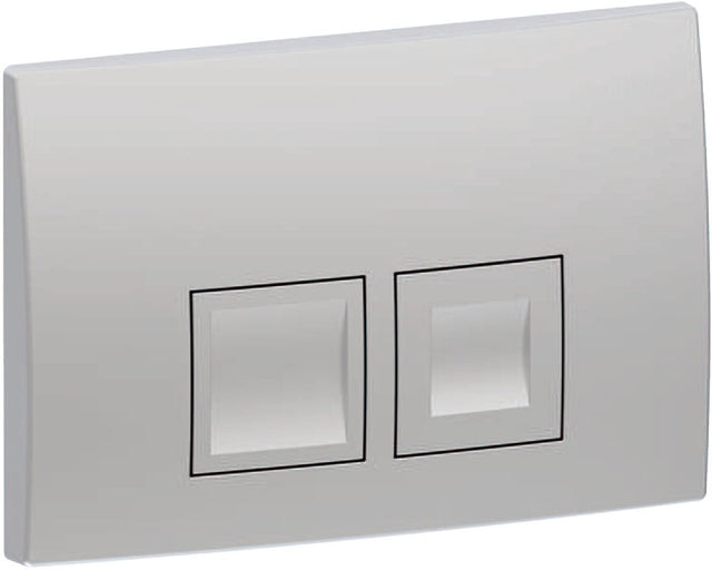 Geberit delta25 Bedienplatte - 2-Tasten-Spülung - Rechteckige Tasten - Zweimengenspülung - Chrom matt