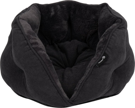 District 70 tuck - luxe retro kattenmand van corduroy - donkergrijs - 50x50x30 cm s