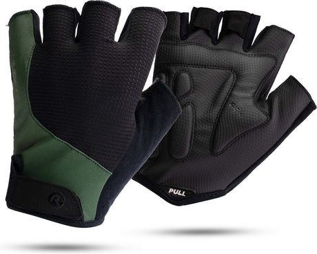 Rogelli essential fietshandschoenen zomer - wielrenhandschoenen - korte vinger - heren - groen - maat xxl