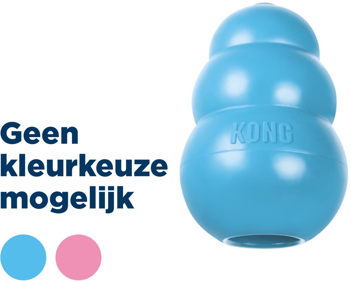 Kong-Welpenspielzeug – zufällige Farbe rosa oder blau – Gummi – 10 cm – l