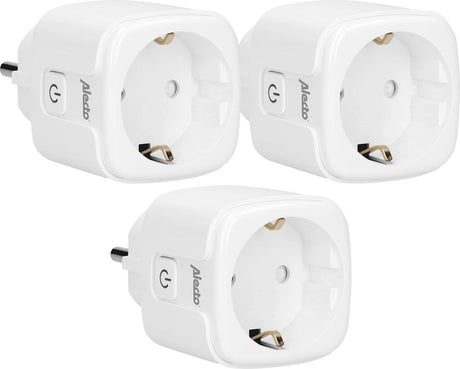 Alecto smart-plug20 triple - smart wifi tussenstekker met energiemeter - 16a 3680w -3 stuks