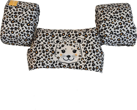 Swim Essentials – Puddle Jumper 2 Jahre Schwimmgürtel Beige – Leopardenmuster – 18 bis 30 kg – 2 6 Jahre