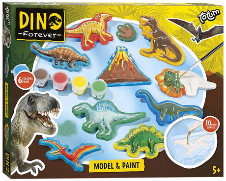Totum Dino Forever – Gipsabdruck und Bemalung