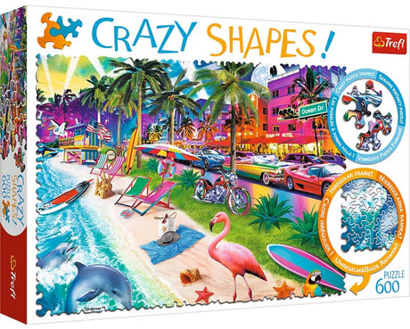 Trefl-Puzzle – Verrückte Formen Miami Beach – 600 Teile Pappe.
