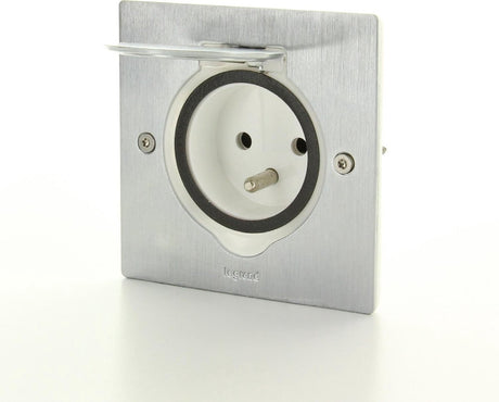 Legrand Bodensteckdose – 1 V – IP44 – stoßfest – Edelstahl