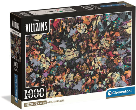 Clementoni-Puzzle „Disney Villains Impossible“ – 1000 Teile.
