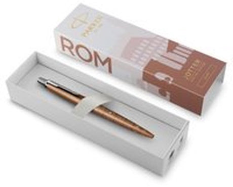 Parker Jotter-Kugelschreiber | Sonderausgabe | Rom-Bronze mit Chrom-Finish | blaue Tinte | Geschenkverpackung