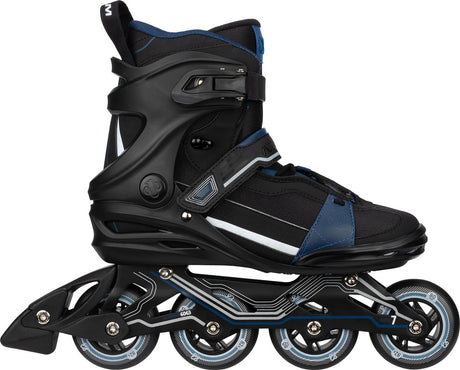 Nijdam inline skates - alu chassis - circuit cruiser - maat 39 - zwart
