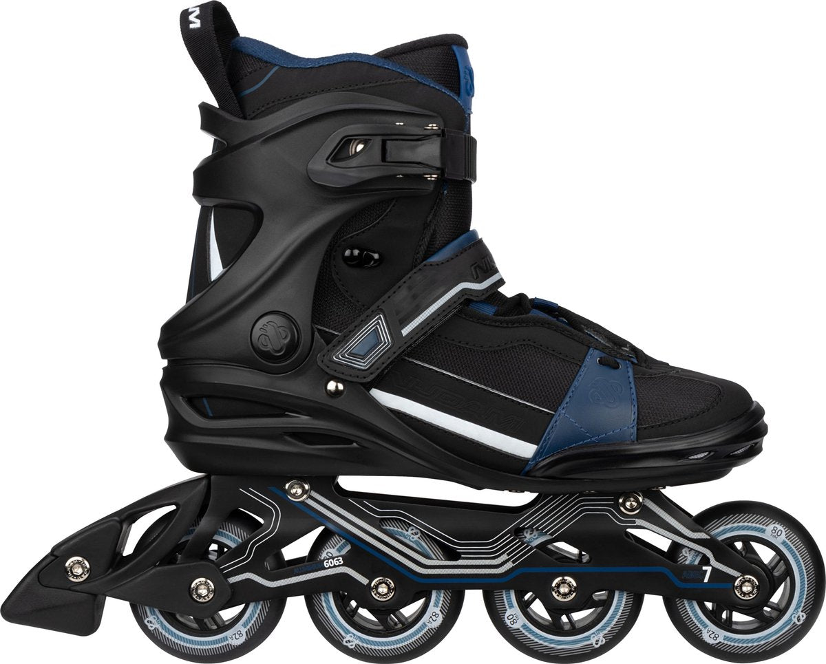 Nijdam inline skates - alu chassis - circuit cruiser - maat 42 - zwart