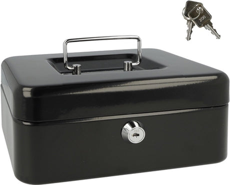 Westcott ac-e51001-zw Geldkassette 200x161x90mm schwarz, Kunststoffeinsatz mit 3 Fächern