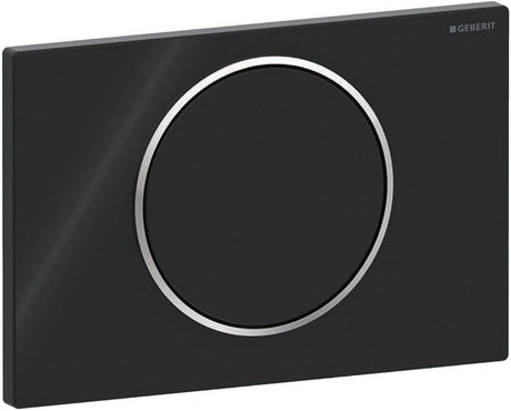Geberit Sigma10 Betätigungsplatte - Spül-Stopp-Spülung - rund - schwarz glänzend schwarz