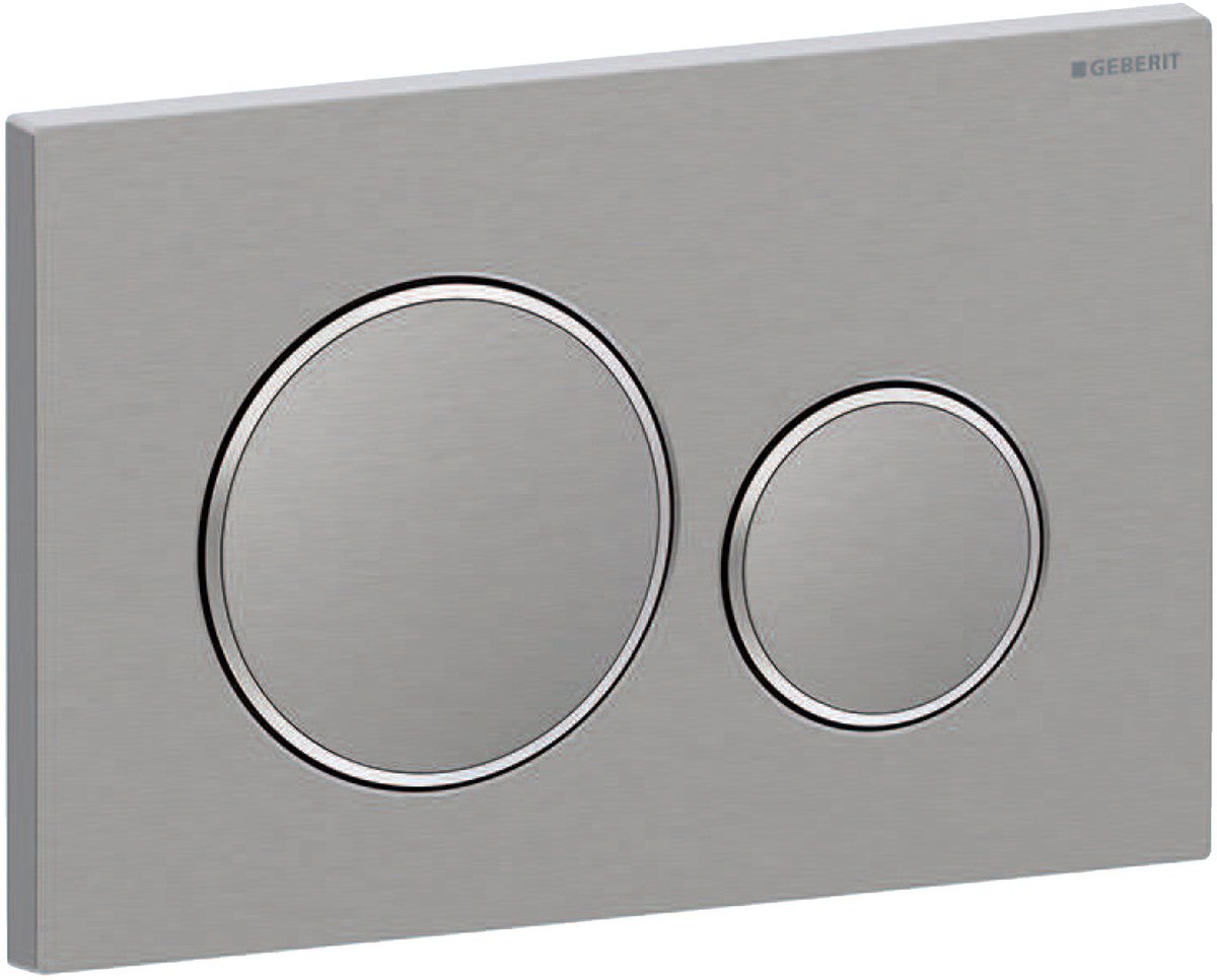 Geberit Sigma20 Druckplatte – Edelstahl gebürsteter Stahl