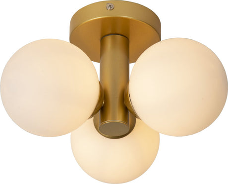 Lucide Trudy - Deckenleuchte (Deckenleuchte) Badezimmer - ø 28 cm - 3xG9 - IP44 - mattgoldenes Messing