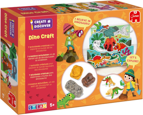 Jumbo - Create Discover - Dino Craft - Bastelpaket - Kreativ - ab 5 Jahren