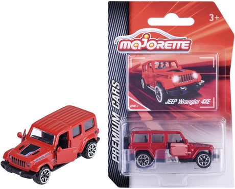 Majorette jeep wrangler, rood (premium cars)