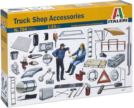 Italeri Modellbausatz Militärfahrzeuge – 0764 LKW-Shop-Zubehör Kunststoff – 1:24 – Modellbausatz