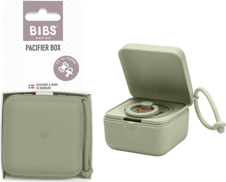 Bibs Schnullerbox – Sterilisationsbox – sauber, reisefreundlich – Salbei