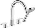 Hansgrohe Lackmischung-Badarmaturen-Abdeckungsset – 211 mm 4-Loch – Hochglanz-Chrom