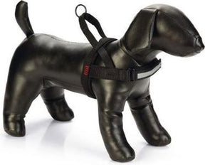 Beeztees hondentuig parinca premium comfort - hondenharnas kleine honden - nylon - zwart - 42-53cmx20mm