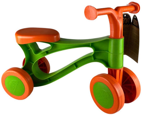 Lena Laufrad Öko Orange Grün – nachhaltiges Spielzeug für Kinder.