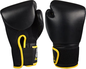 Avento Boxhandschuhe PU – 8 oz – schwarz gelb 8 oz