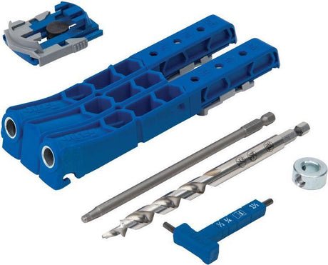 Kreg - Bohrlehre Taschenlochlehre 320 Paket - Holzverbindung - inkl. 2 Bohrführungen und Koffer - Stahl