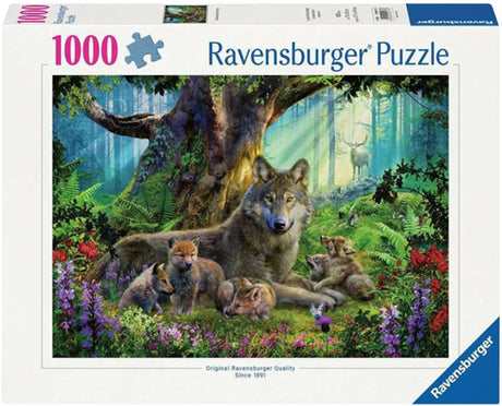 Ravensburger Puzzle Familie Wolf im Wald – 1000 Teile Tiere.