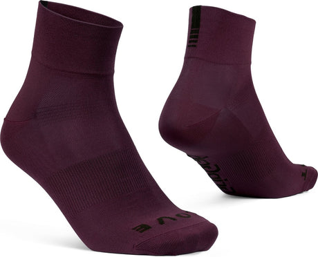 Gripgrab – leichte SL Short Performance Sommer-Radsocken 1 Paar Coolmax-Radsocken Low Cut – Dunkelrot – Unisex – Größe L (44-47)