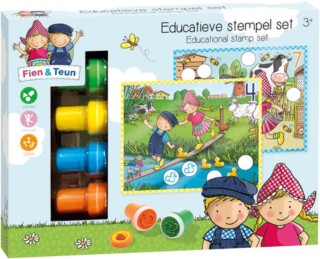 Bambolino Toys Fien und Teun pädagogisches Stempelset 14-teilig | 2 Stk