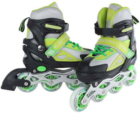 Street Rider Inlineskates grün schwarz verstellbar, Größe 33-36