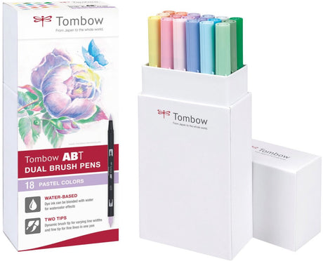 Tombow • Pinselstift und Dual-Pinselstift 18x Pastellfarben