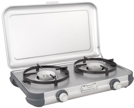 Campingaz Campingküche 2 Campingkocher – 2 Brenner Camping Gaskocher – 2x 2000 Watt – Silbergrau
