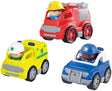 Playgo Play Rettungsdienstfahrzeuge Spielset mit Figuren – Spielzeugset 6-teilig.