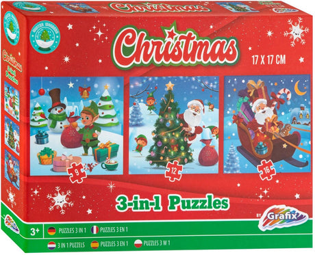 Weihnachten 3-in-1-Puzzle