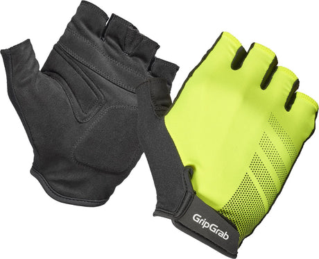 Gripgrab – Ride RC Lite Kurzfinger-Sommer-Fahrradhandschuhe mit Polsterung – gelbe Warnweste – Unisex – Größe XS