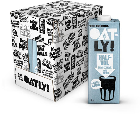 Hafer! oatly Haferdrink halbvoll - 6 Stück - (6l) - haltbare Pflanzenmilch - halbvoll - Vorteilspack