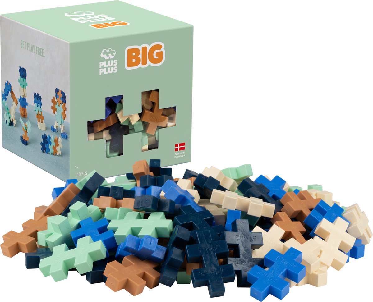 Plus-Plus Big Brise 100-teiliger Baukasten – 3489 – Konstruktionsspielzeug – Konstruktionsspielzeug – Set mit Bausteinen – ab 1 Jahr