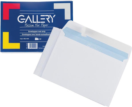 Galerieumschlag weiß - 114 x 162 mm - 50 Stück