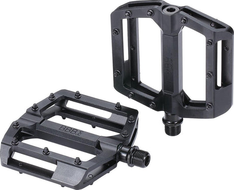 Bbb Radfahren MTB-Pedale – Enigma – Plattformpedale mit Griffstiften, abgedichteten Lagern – Mountainbike-Fahrradpedale – mattschwarz – 100 x 100 mm – bpd-38