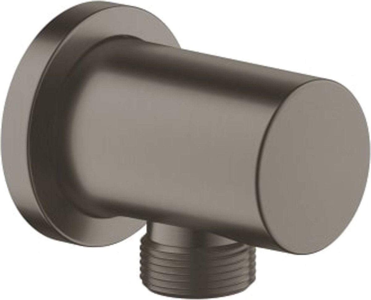Grohe Regenbrause-Anschlussbogen rund – Hartgraphit gebürstet (Anthrazit matt)
