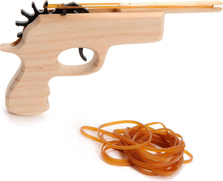 Playwood -Holzpistole mit Gummiband