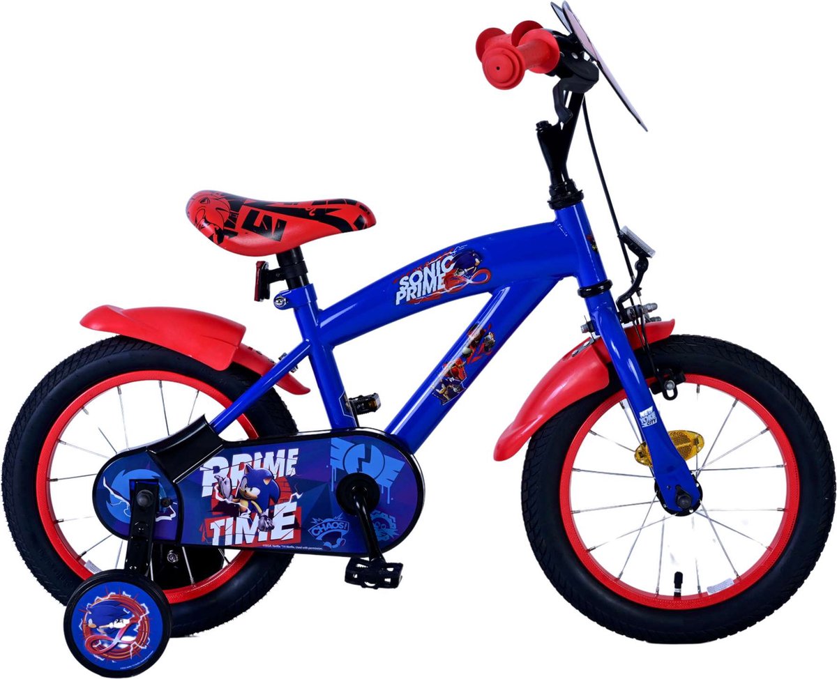Sonic Prime Children's Bicycle - Jungen - 14 Zoll - Blaurot