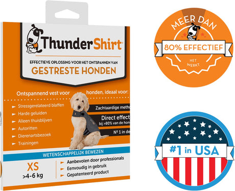 Thundershirt xs – Nr. 1 Entspannungsweste für gestresste Hunde – sofort beruhigend – einfache Anwendung – sanfte Methode