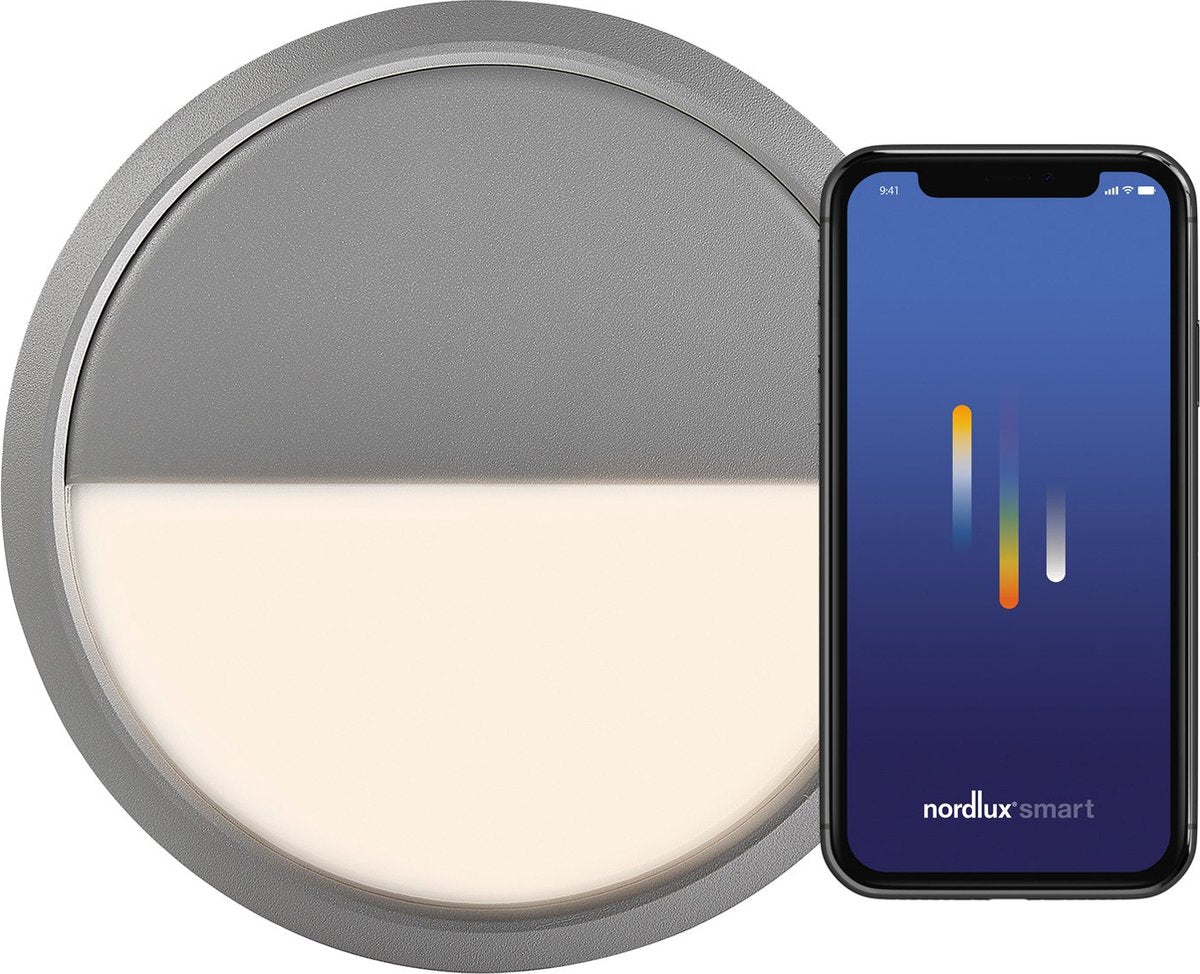 Nordlux Ava-Deckenleuchte-Smart-IP54-Grau